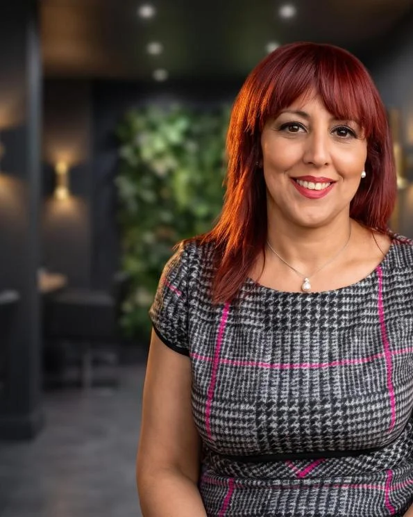 Biba, the hairdresser behind HairBiba, in her home salon
